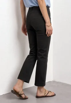 3/4 broek met flared pijpen in casual pasvorm