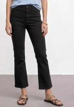 3/4 broek met flared pijpen in casual pasvorm