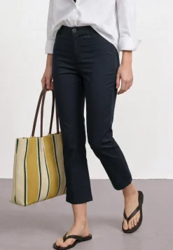 3/4 broek met flared pijpen in casual pasvorm