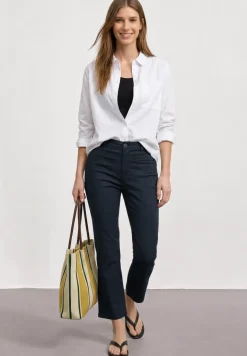 3/4 broek met flared pijpen in casual pasvorm