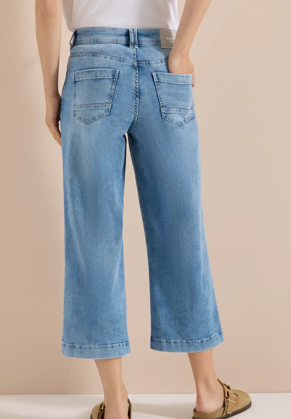 3/4 High Waist Wide Legs jeans in Loose Fit