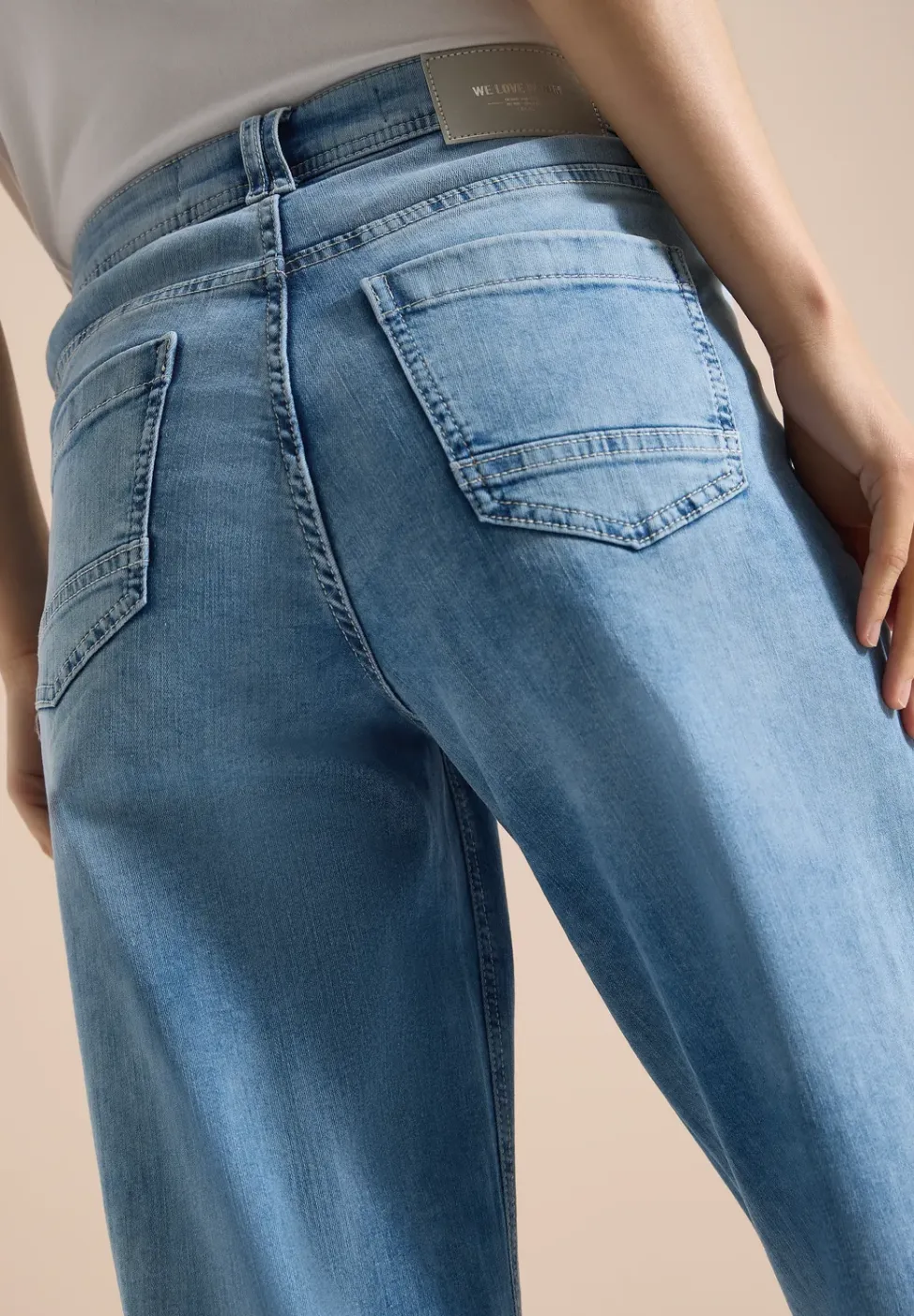 3/4 High Waist Wide Legs jeans in Loose Fit