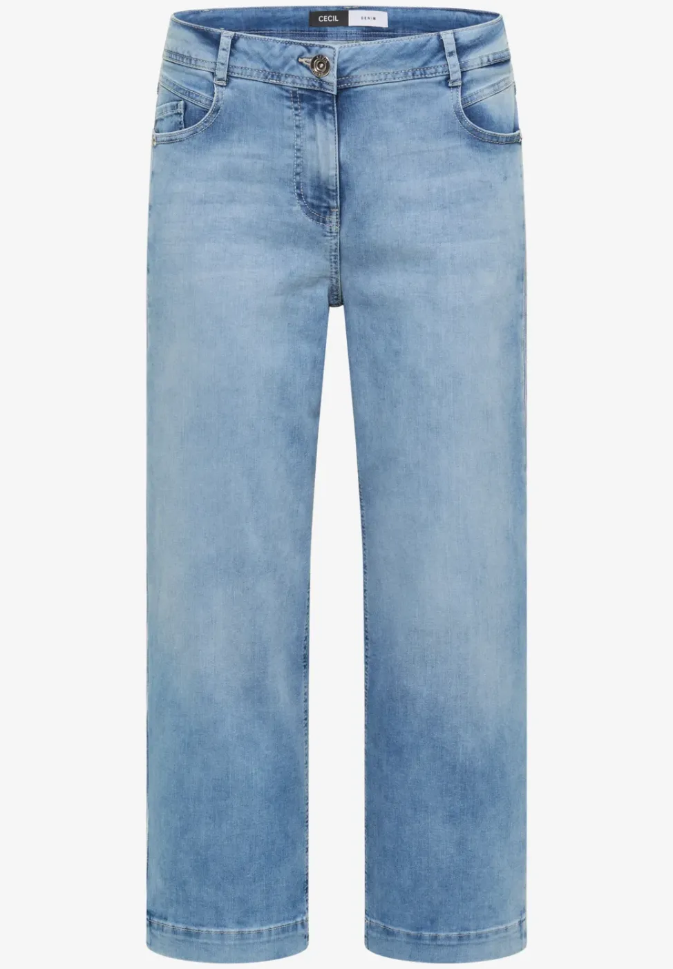 3/4 High Waist Wide Legs jeans in Loose Fit