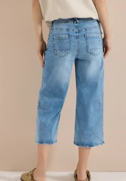 3/4 High Waist Wide Legs jeans in Slim Fit