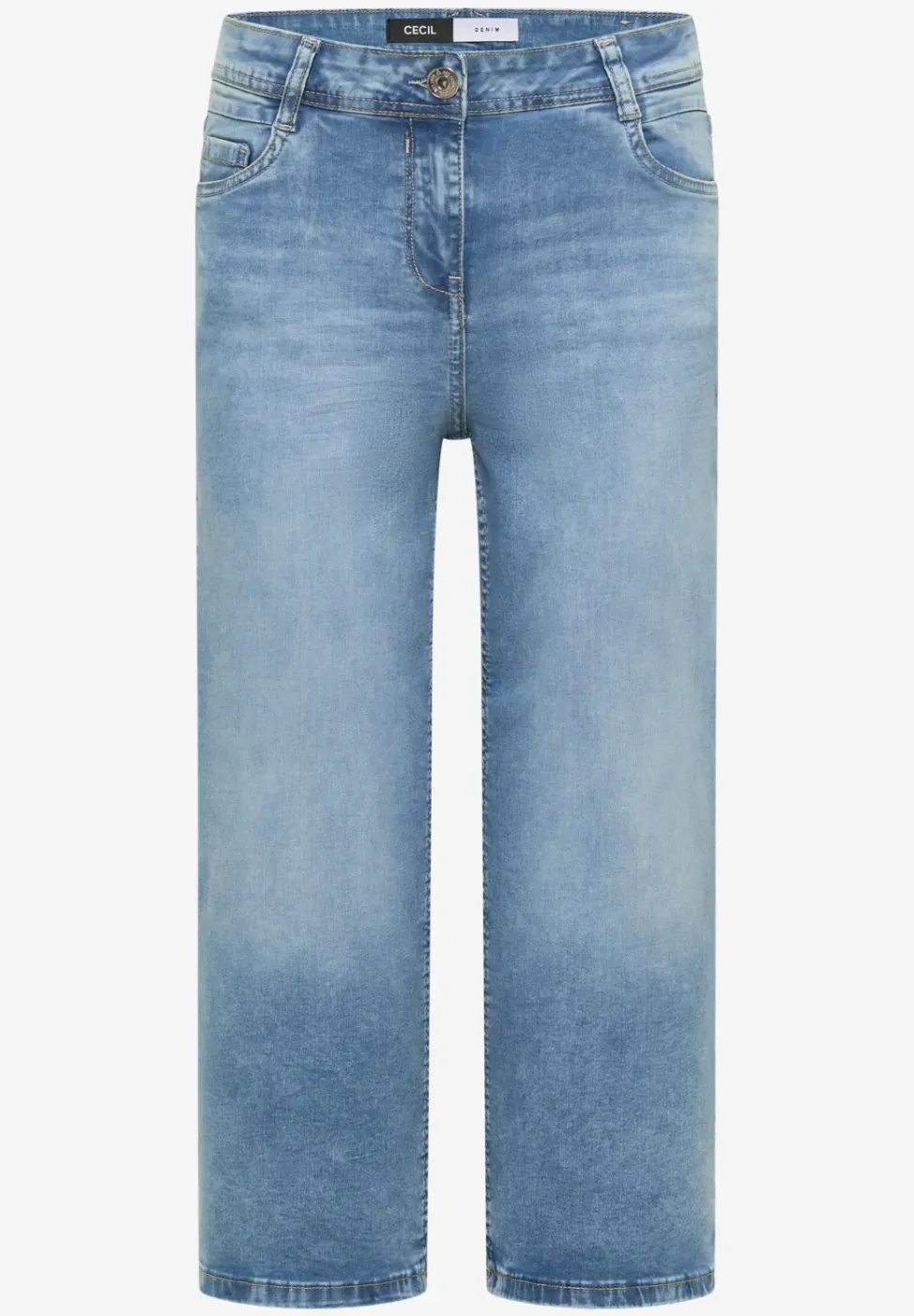 3/4 High Waist Wide Legs jeans in Slim Fit