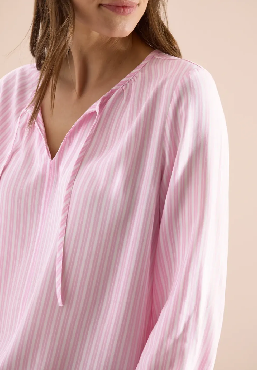 3/4 mouw blouse met gestreept patroon