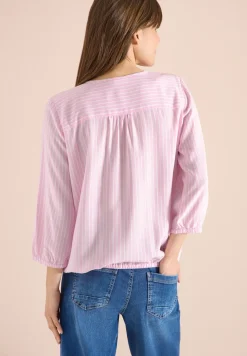 3/4 mouw blouse met gestreept patroon