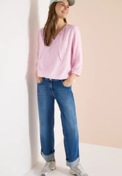 3/4 mouw blouse met gestreept patroon