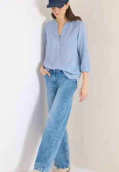 3/4 mouw blouse met gestreept patroon