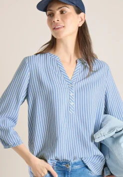 3/4 mouw blouse met gestreept patroon