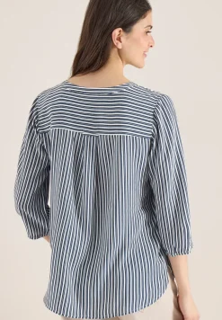 3/4 mouw blouse met gestreept patroon