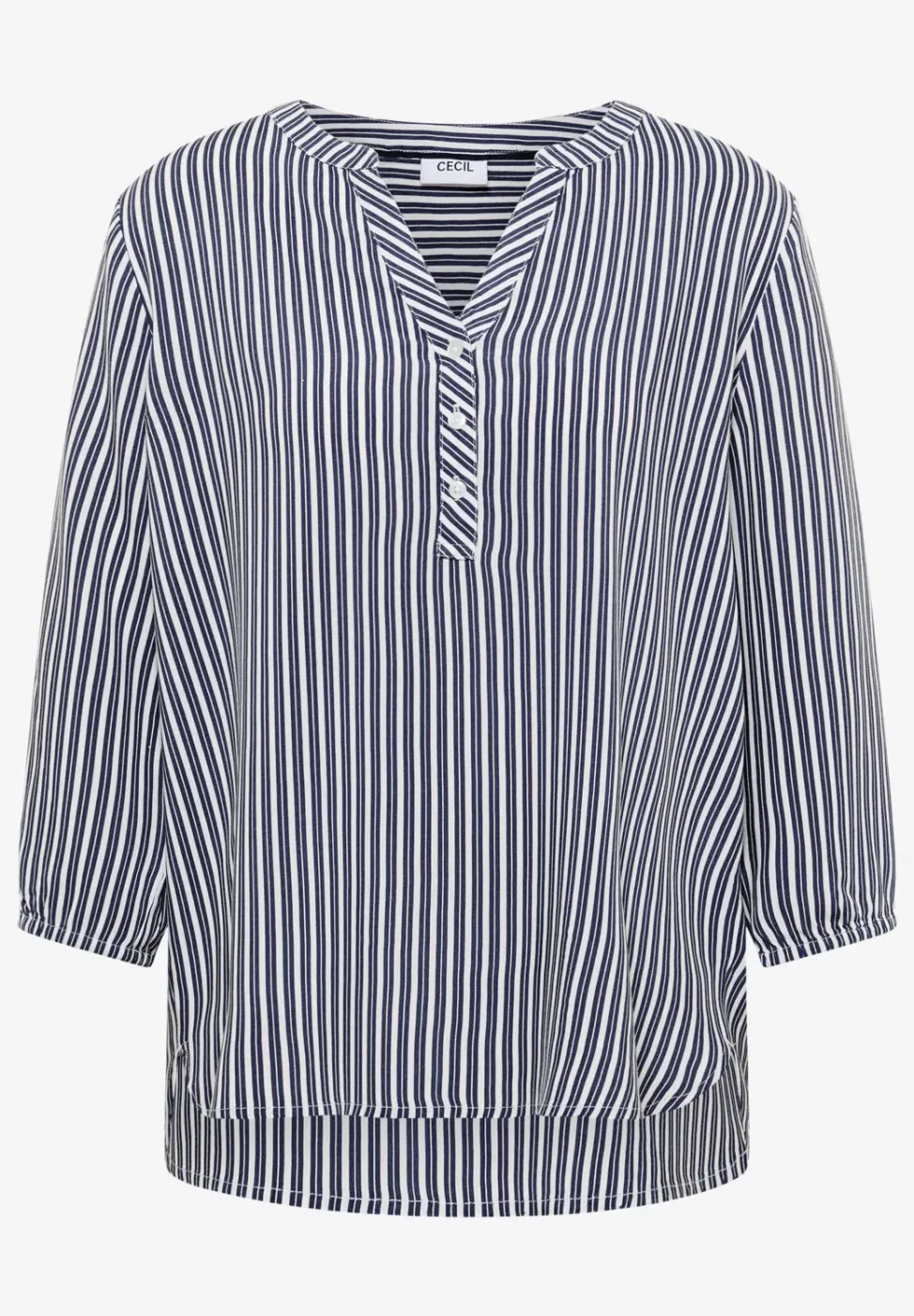 3/4 mouw blouse met gestreept patroon