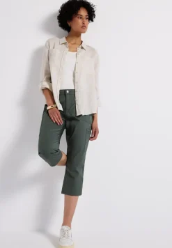 3/4 satijnen broek met zakken