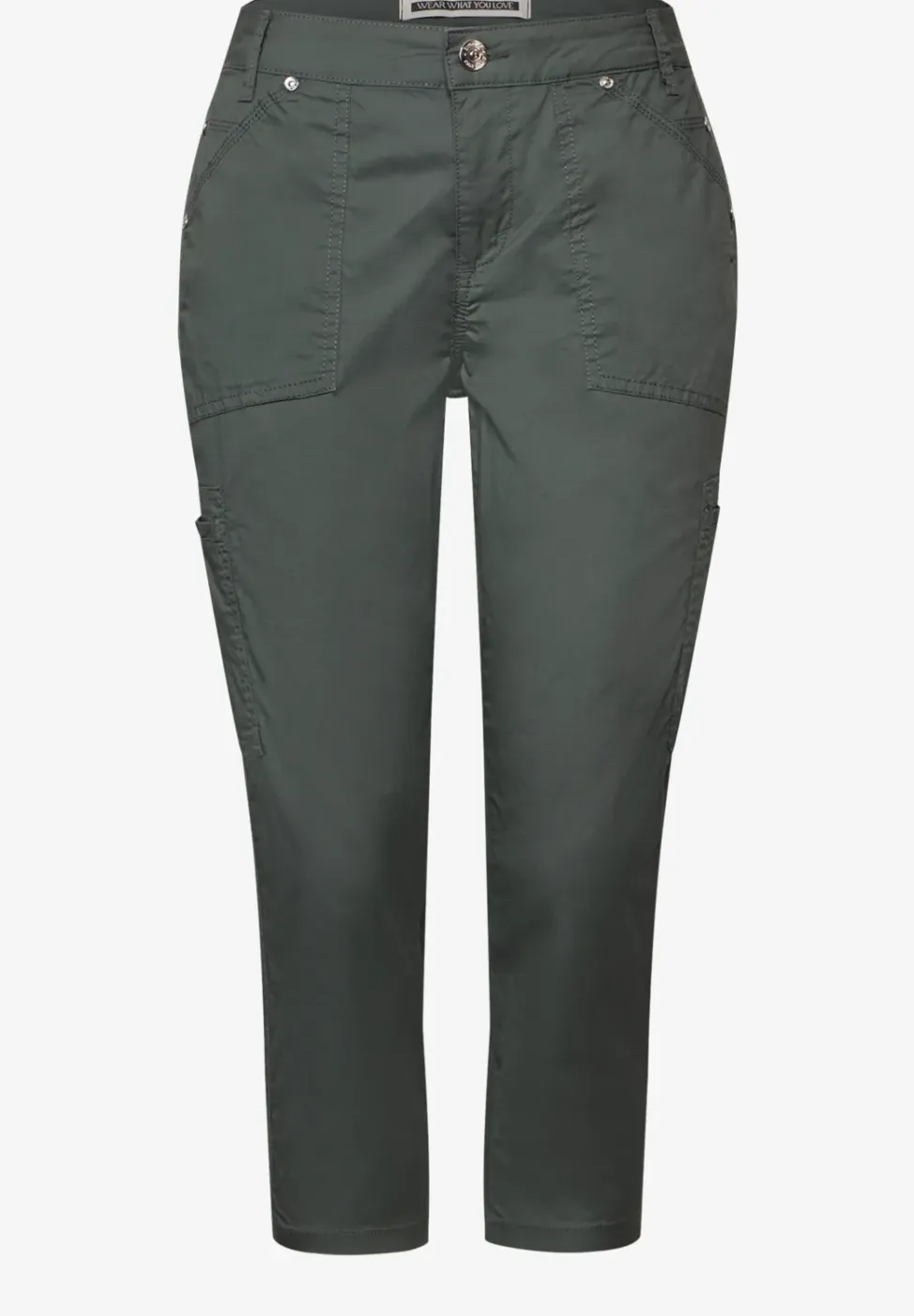 3/4 satijnen broek met zakken