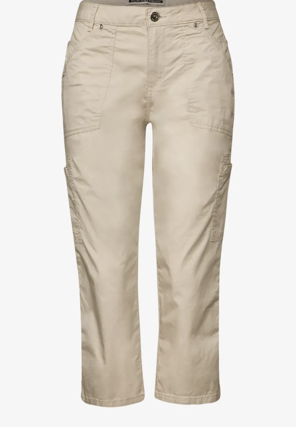 3/4 satijnen broek met zakken