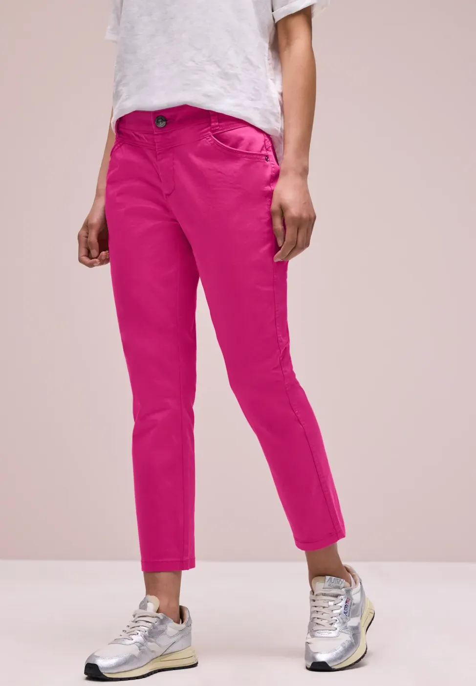 7/8 Slim Legs broek in satijnlook