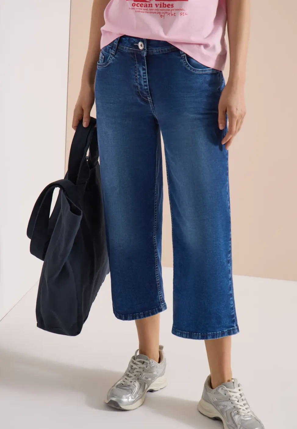 3/4 Wide Legs jeans in Loose Fit