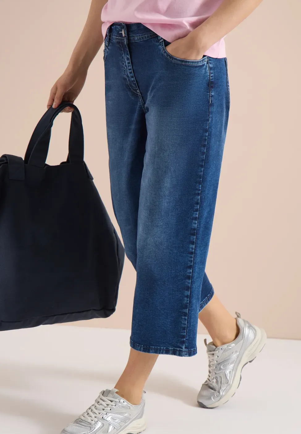 3/4 Wide Legs jeans in Loose Fit
