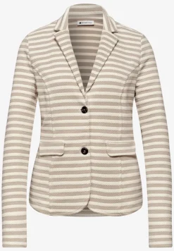 Basic blazer met knopen en strepen