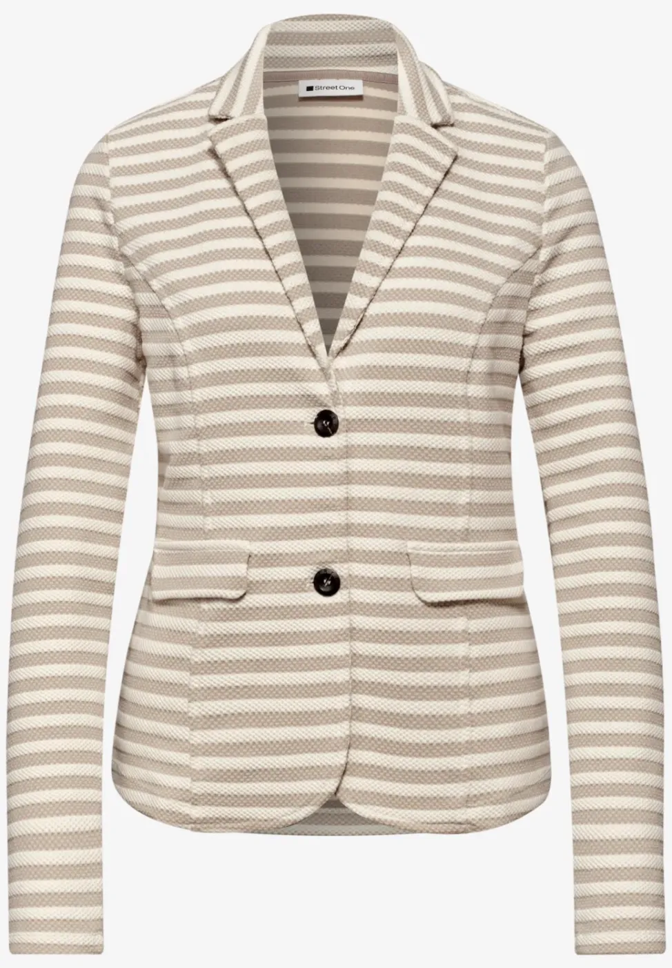 Basic blazer met knopen en strepen