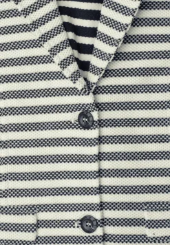 Basic blazer met knopen en strepen