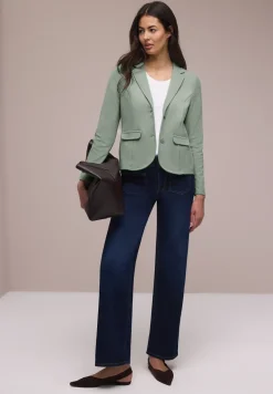 Basic blazer met reverskraag