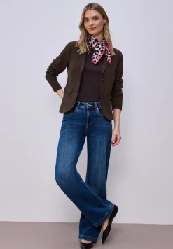 Basic blazer met reverskraag