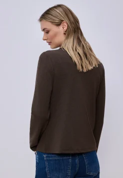 Basic blazer met reverskraag