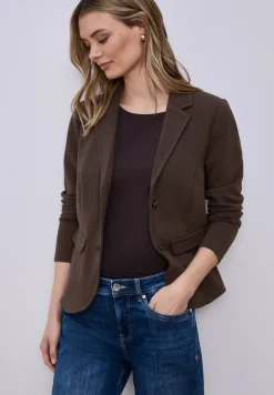 Basic blazer met reverskraag