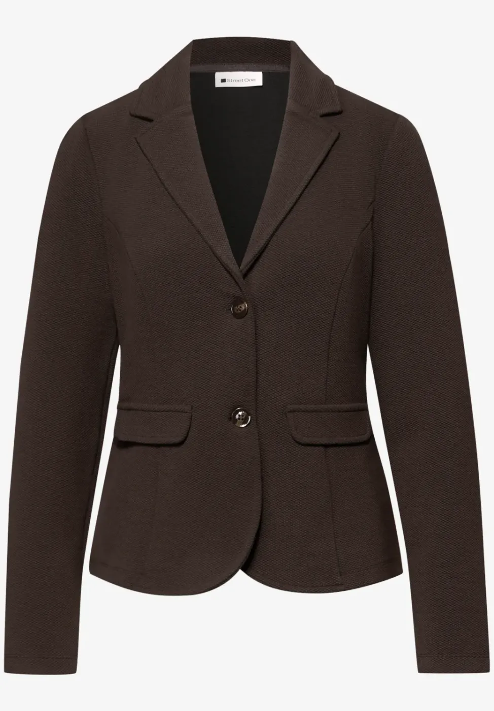 Basic blazer met reverskraag