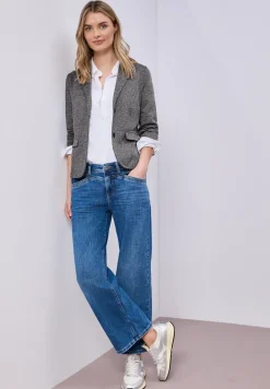 Basic blazer met reverskraag