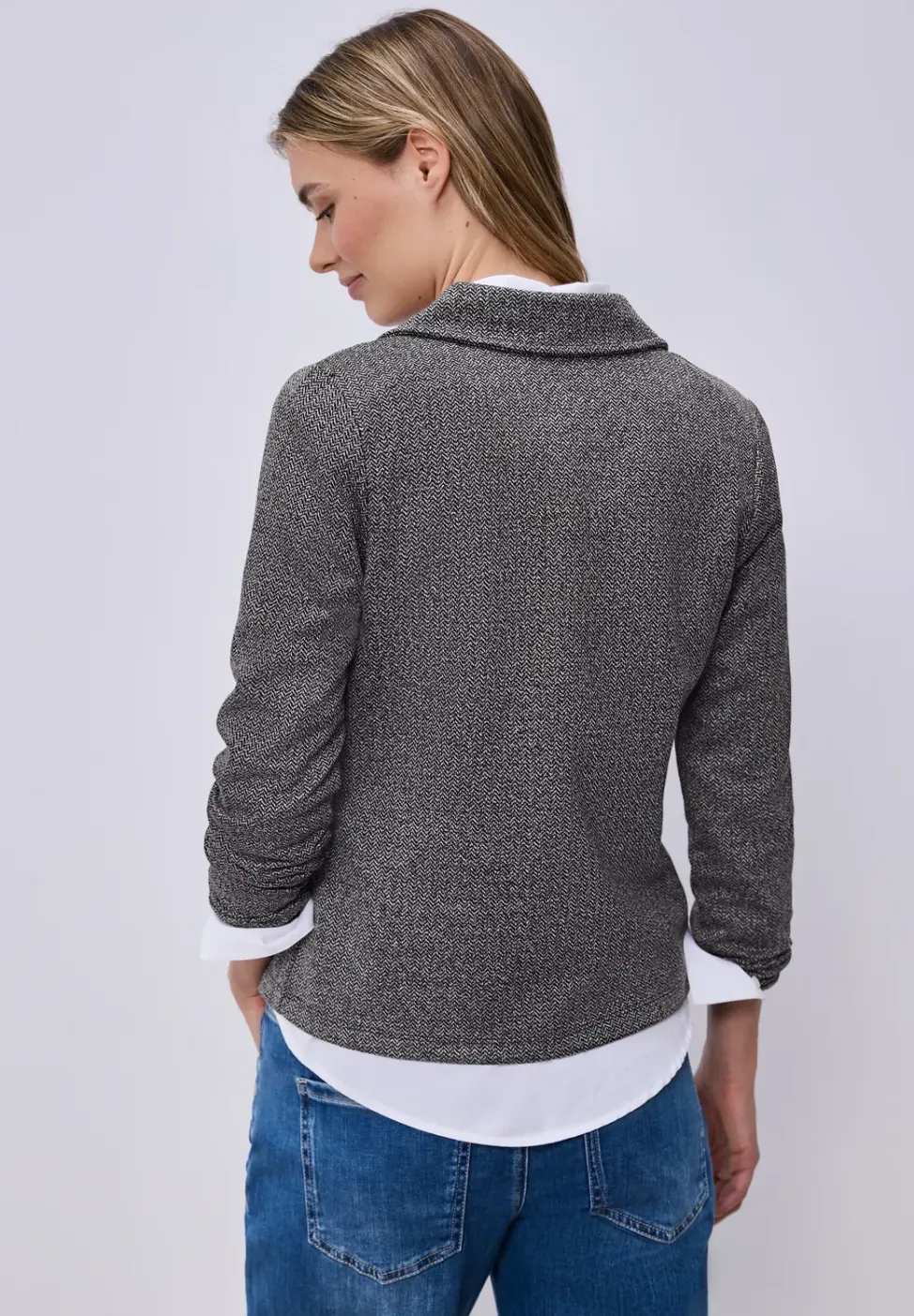 Basic blazer met reverskraag