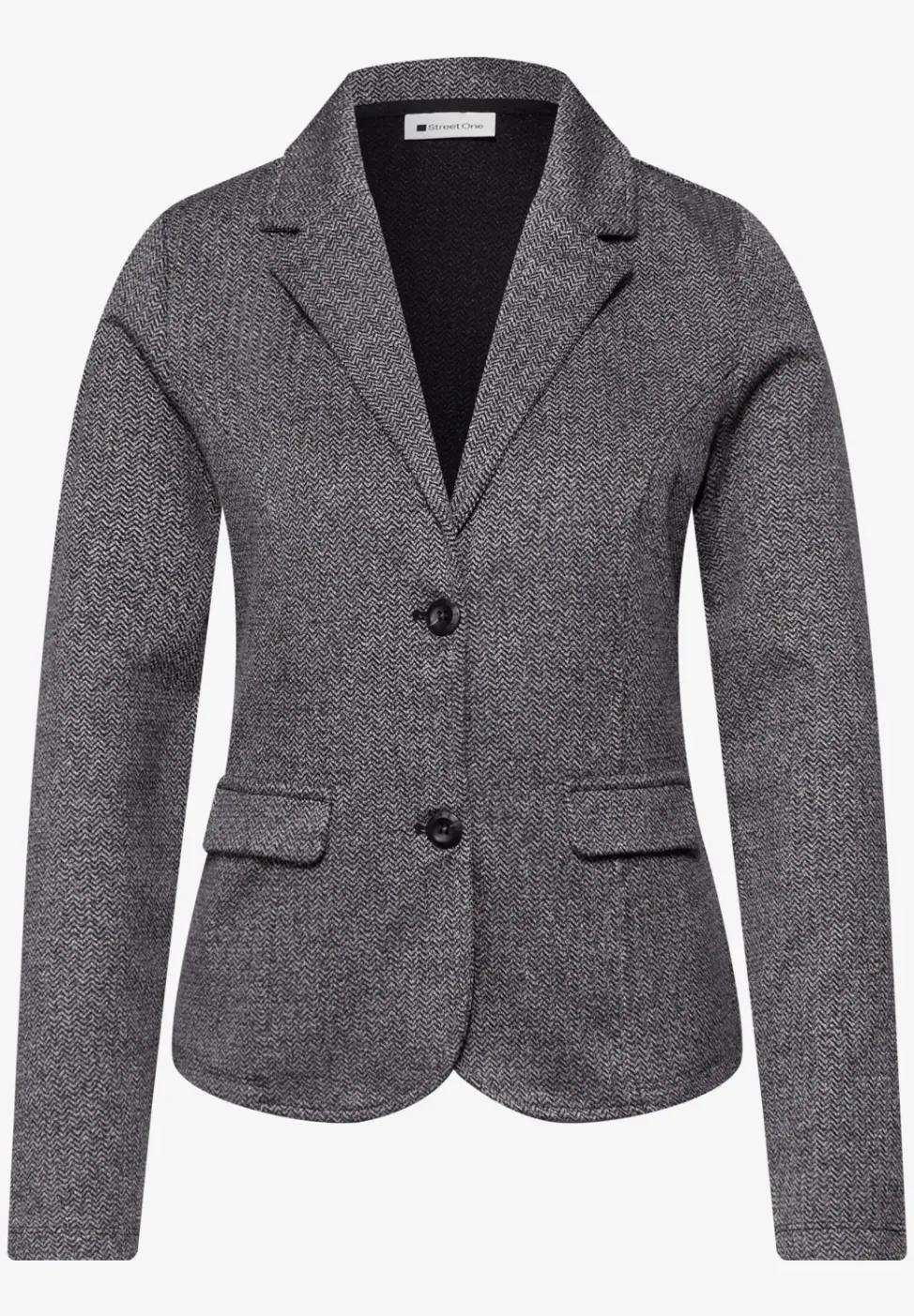 Basic blazer met reverskraag