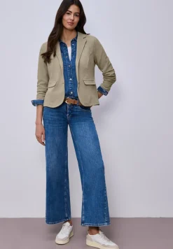 Basic blazer met reverskraag