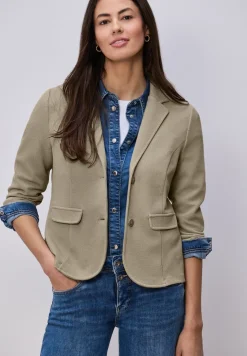 Basic blazer met reverskraag