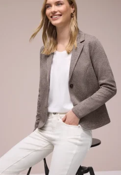 Basic blazer met reverskraag