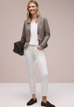 Basic blazer met reverskraag