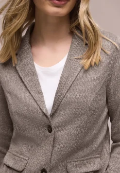 Basic blazer met reverskraag