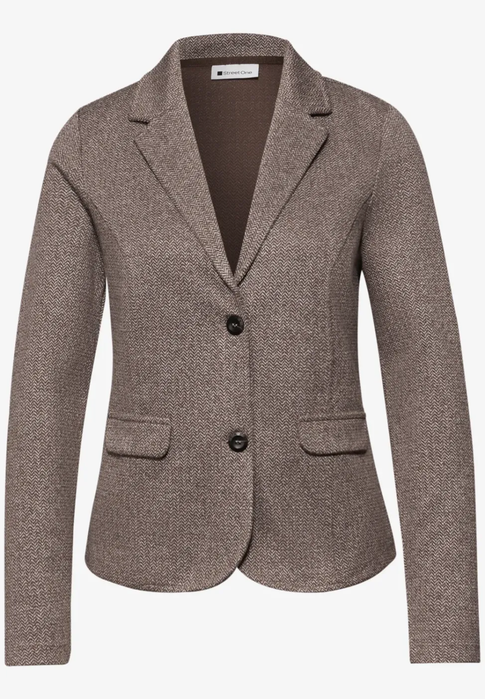 Basic blazer met reverskraag