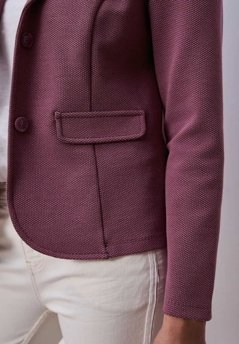 Basic blazer met reverskraag