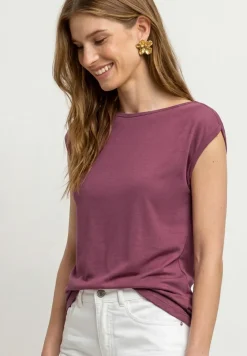 Basic shirt met boothals