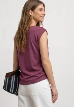 Basic shirt met boothals