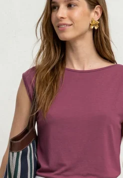 Basic shirt met boothals