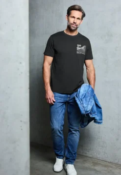 Basic Shirt met borstprint