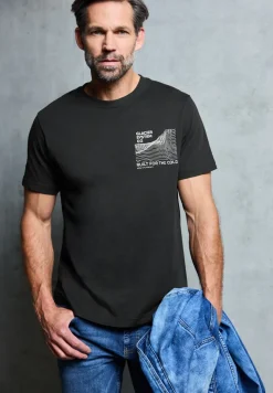 Basic Shirt met borstprint