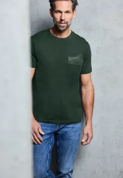 Basic Shirt met borstprint