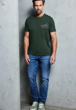 Basic Shirt met borstprint