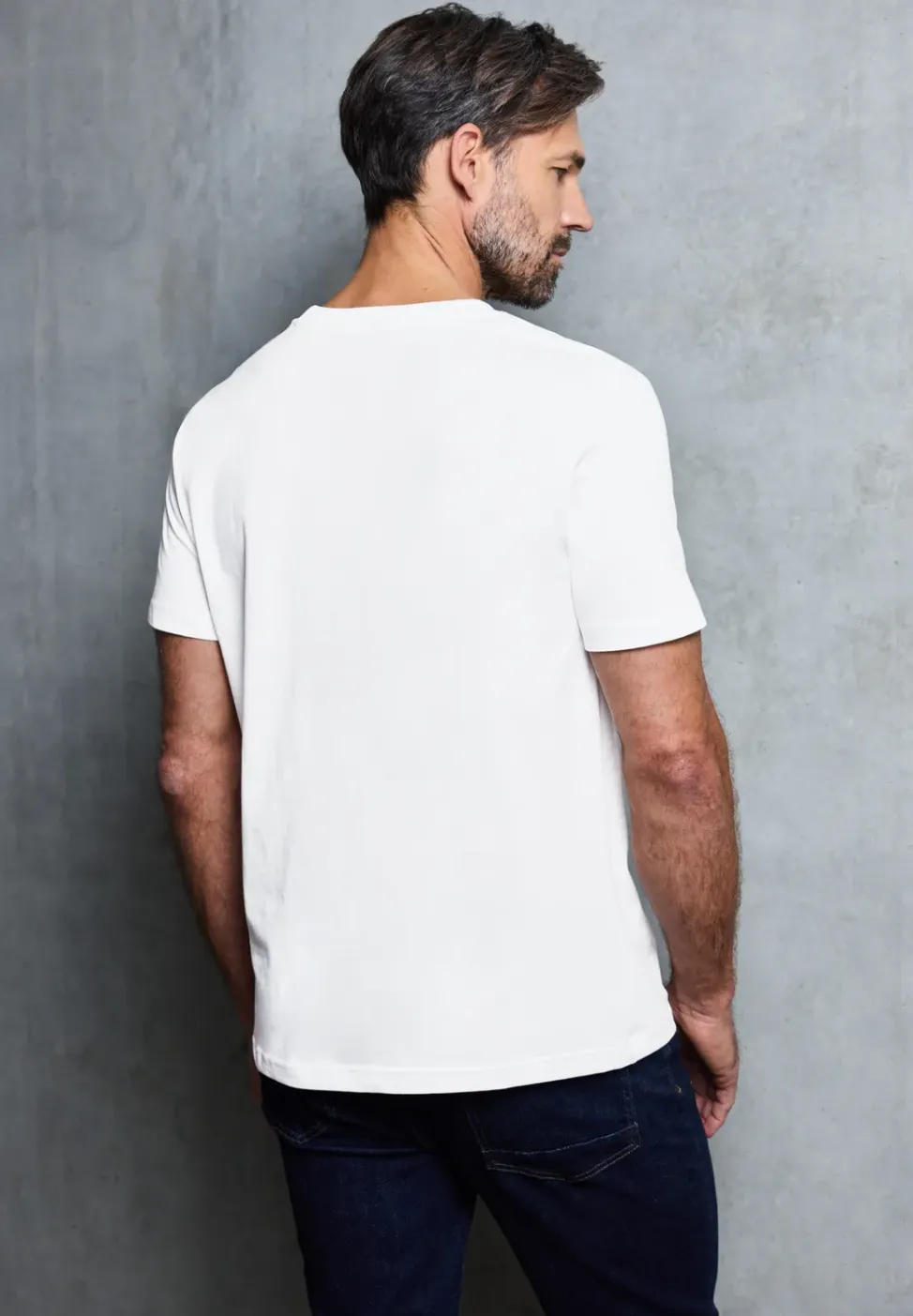 Basic Shirt met borstprint
