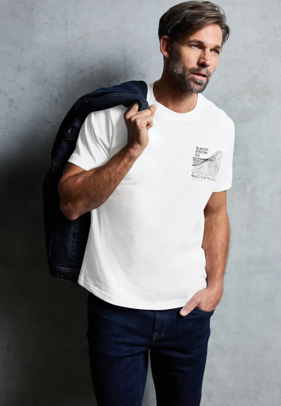 Basic Shirt met borstprint