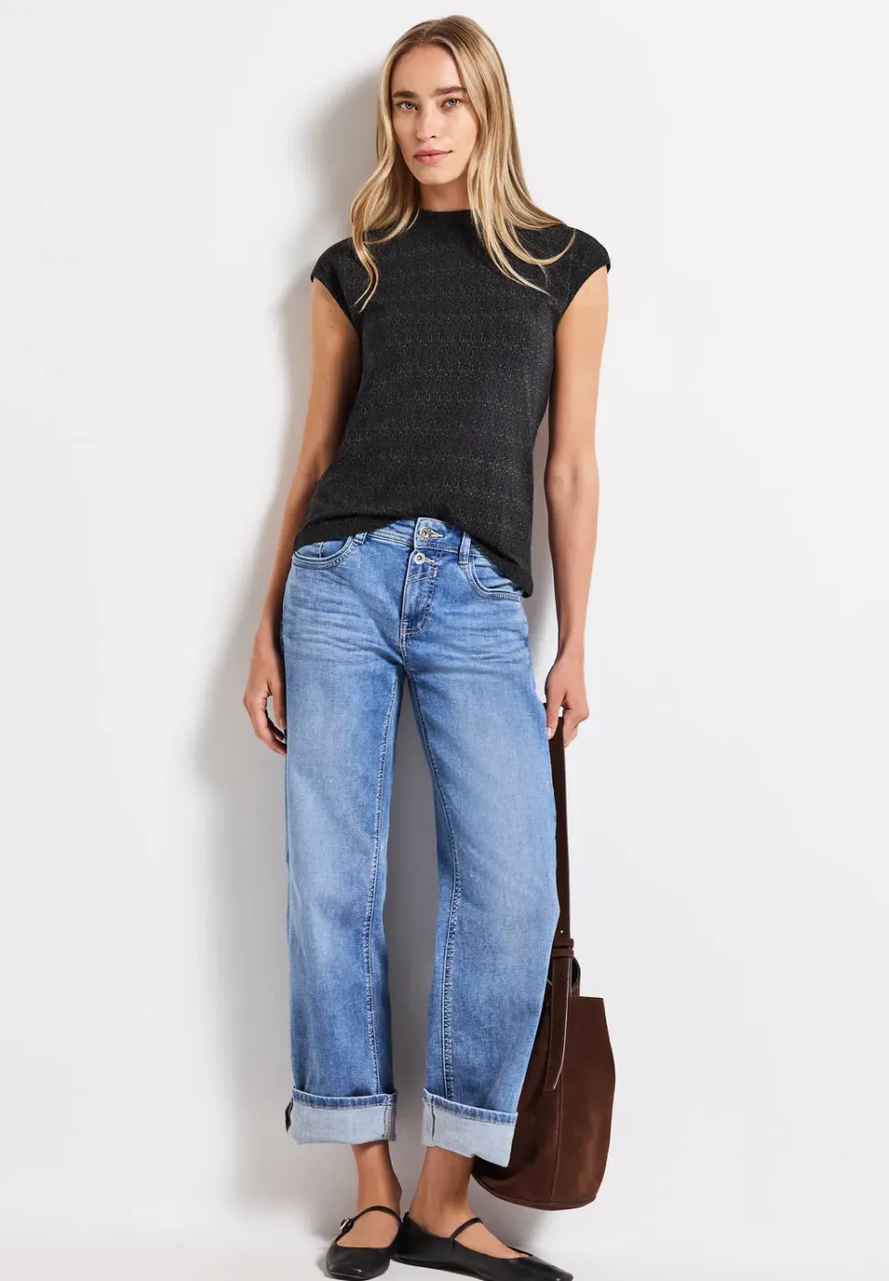 Basic shirt met col